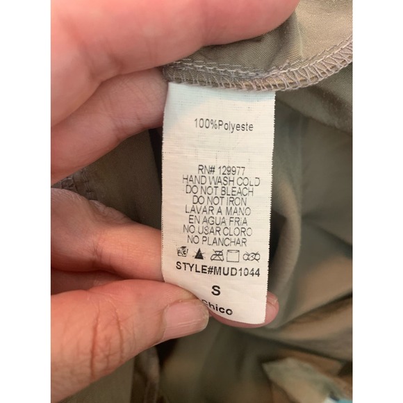 Metropark tan racerback buttoned belted sleeveless dress size small - Picture 4 of 9